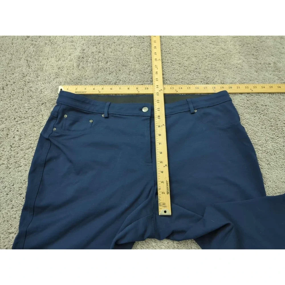 Ruby‎ Rd Favorites Pants Womens 18W PLUS Blue High Rise Stretch Tech Work Casual